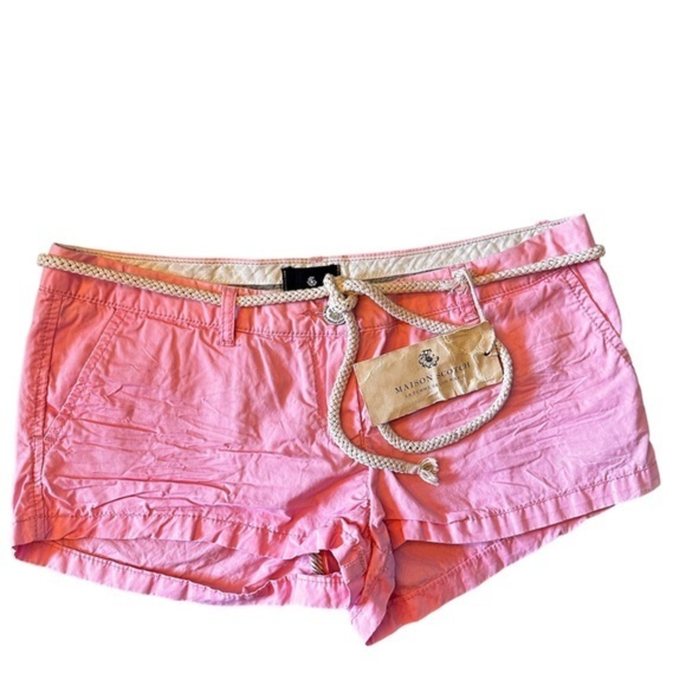 Scotch and Soda , Madison Scotch pink size‎ 28 NWT rope belt shorts